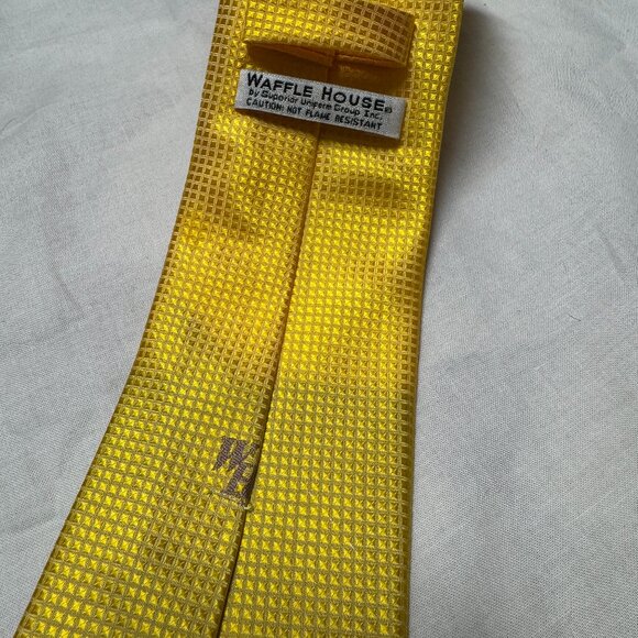 Yellow Waffle House Branded Neck Tie, 60 inches long - Picture 1 of 5